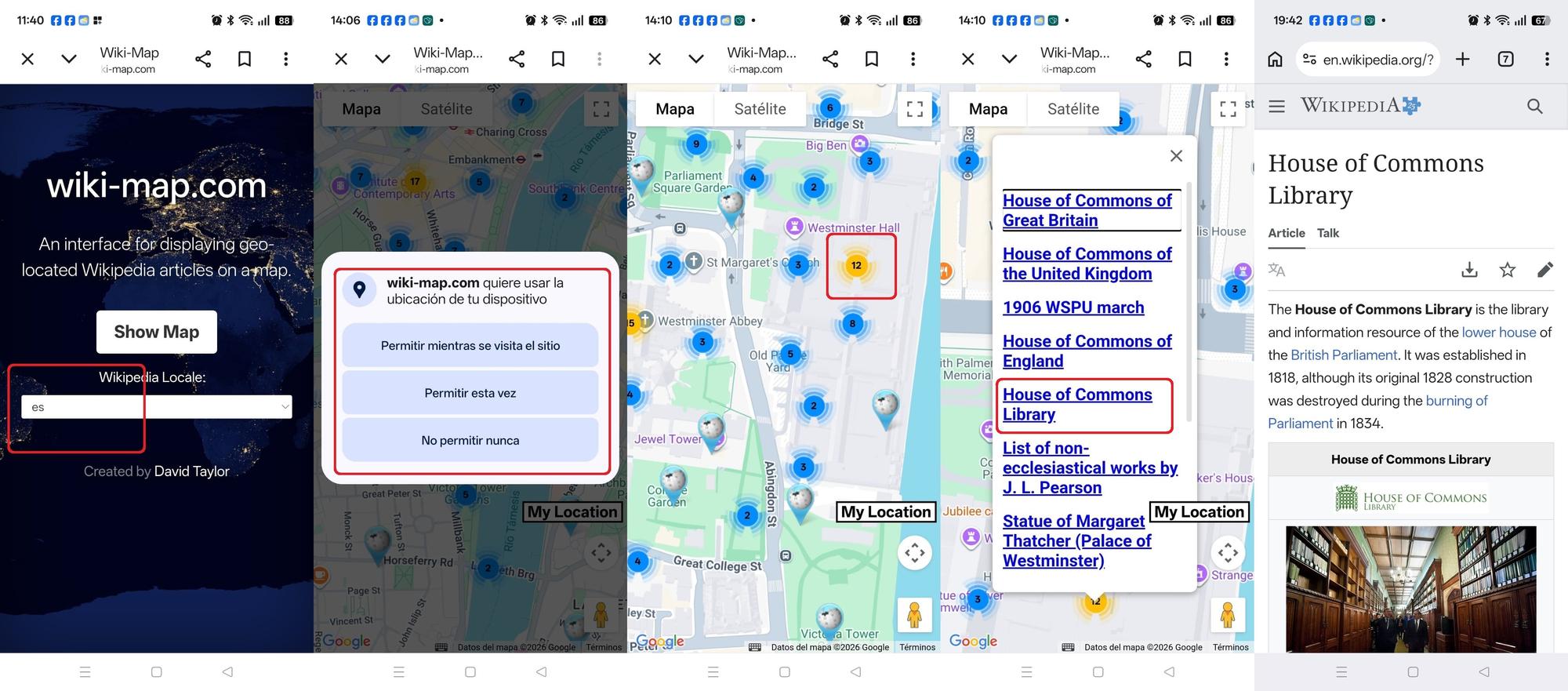 Los paso para poner en funcionamiento la versión web de Wiki-Map.