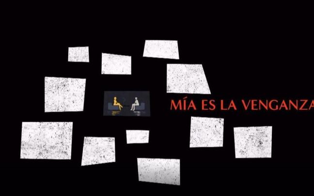 Cortinilla de 'Mía es la venganza' que muestra el título de la serie.