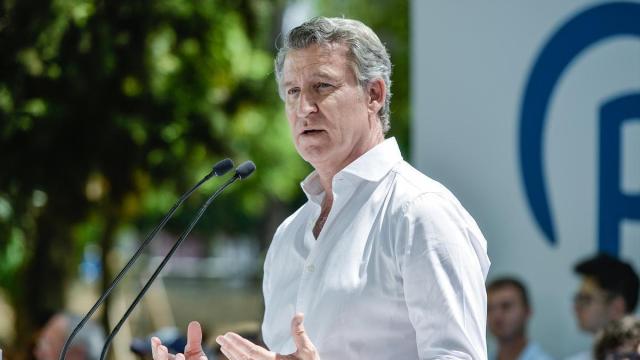El presidente del PP, Alberto Núñez Feijóo, durante un acto público. / EP El presidente del PP, Alberto Núñez Feijóo, durante un acto público.