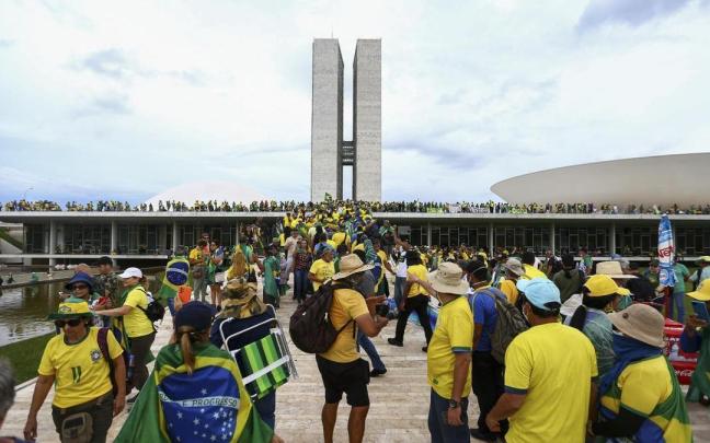 Imagen de archivo del intento de golpe de Estado en Brasil del pasado 8 de enero. Imagen de archivo del intento de golpe de Estado en Brasil del pasado 8 de enero.