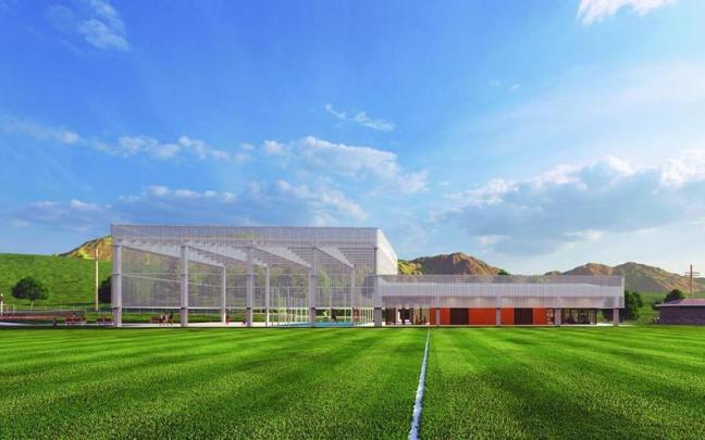 Infografía futuro polideportivo de Okondo / Ayuntamiento de Okondo Infografía futuro polideportivo de Okondo