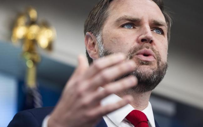 JD Vance, durante su comparecencia.