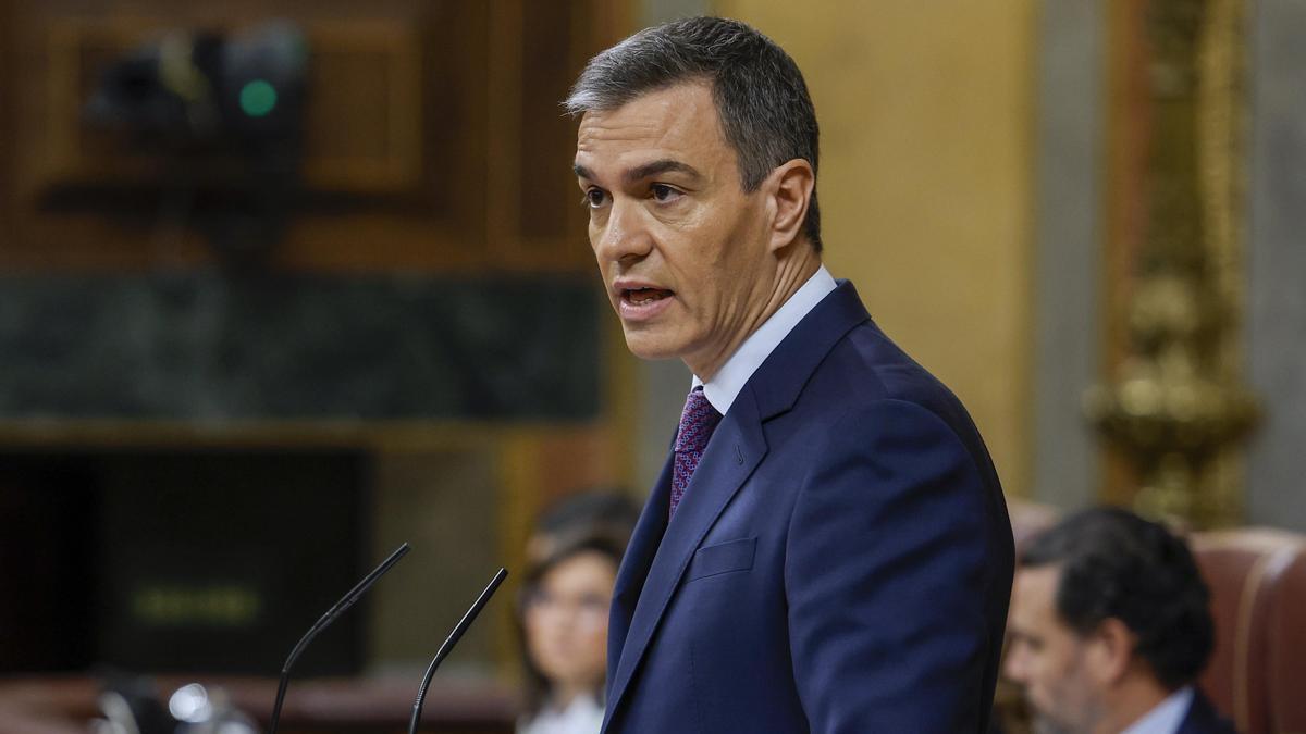 Pedro Sánchez, en el Congreso.