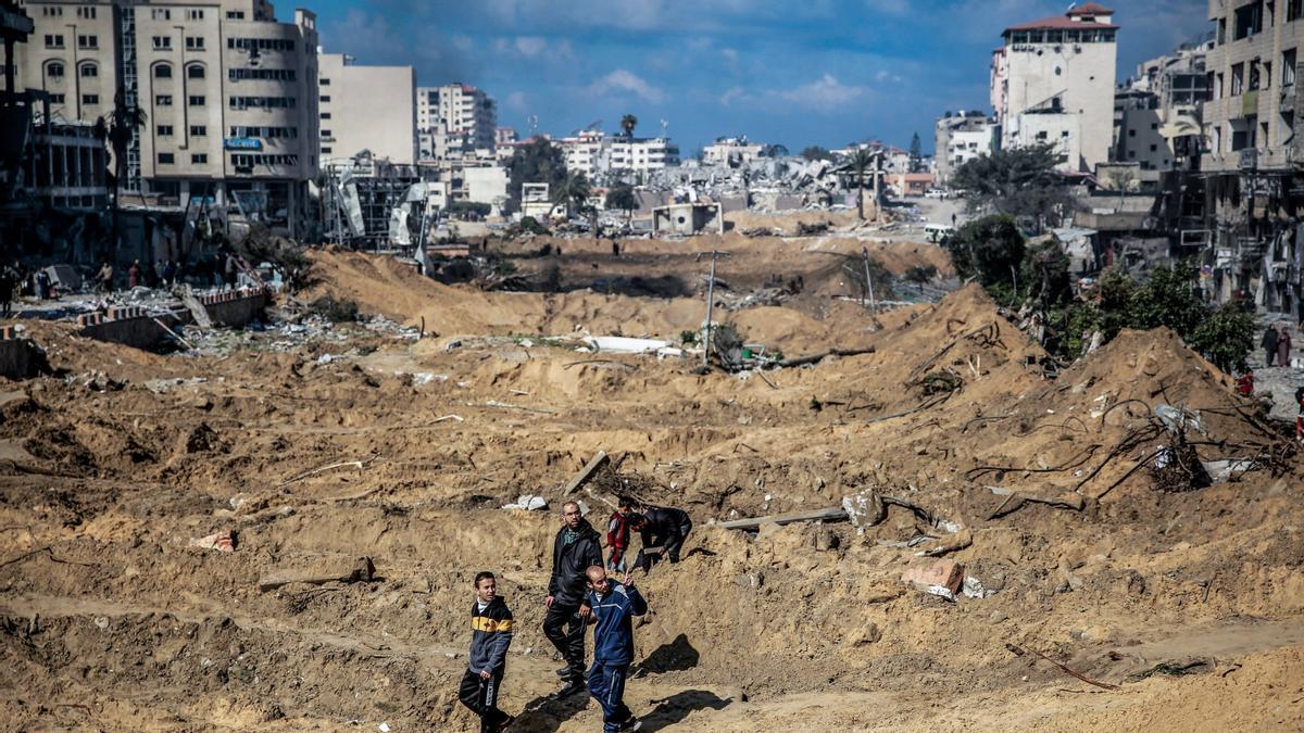 Imagen de la ciudad de Gaza tras cuatro meses de bombardeos israelíes.