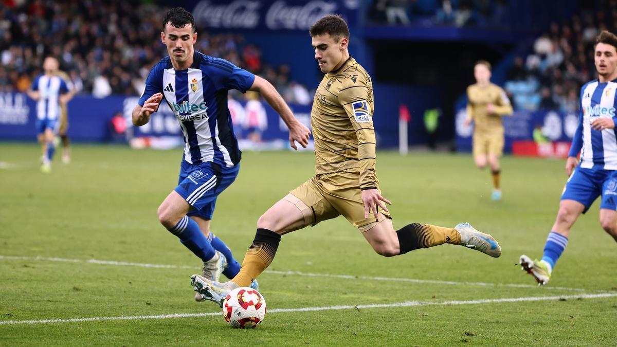 Barrenetxea, en el partido frente a la Ponferradina. / N.G.