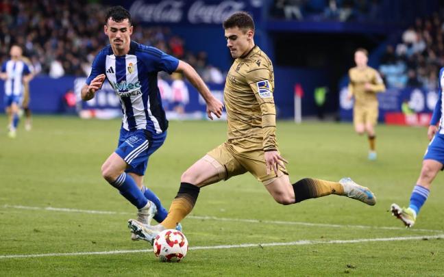 Barrenetxea, en el partido frente a la Ponferradina. / N.G.