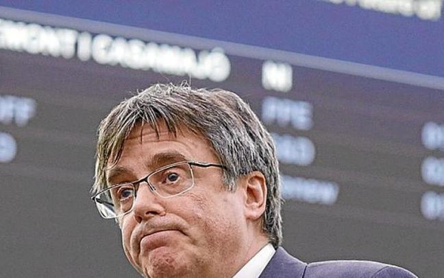 Puigdemont, durante un pleno en Estrasburgo. | FOTO: EFE