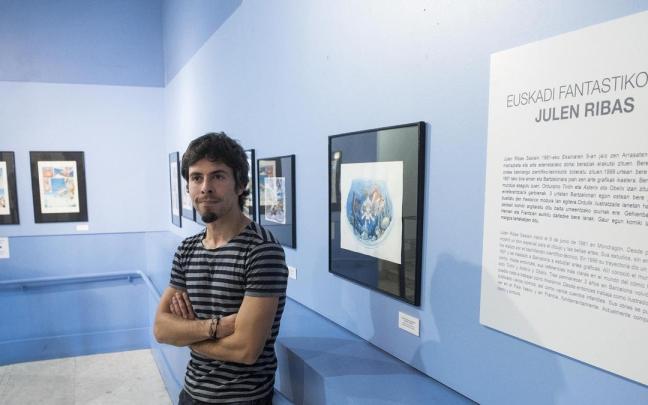 El dibujante arrasatearra Julen Ribas estará este martes en la biblioteca de Oñati junto al escritor Iban Zaldua.