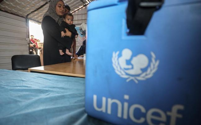 Labores humanitarias de UNICEF en la Franja de Gaza.
