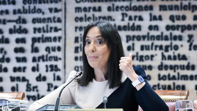 La directora de la Guardia Civil, Mercedes González, durante su comparecencia en el Senado.