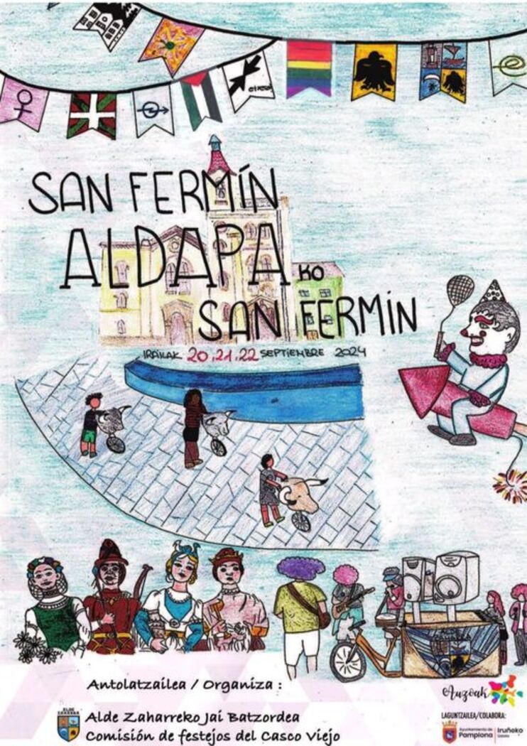 Cartel de las fiestas de San Fermín Txikito.