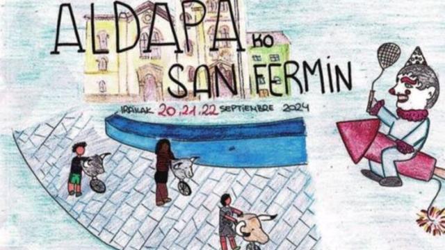 Cartel de las fiestas de San Fermín Txikito.
