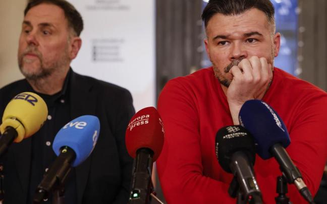 Rufián, durante un acto de ERC.