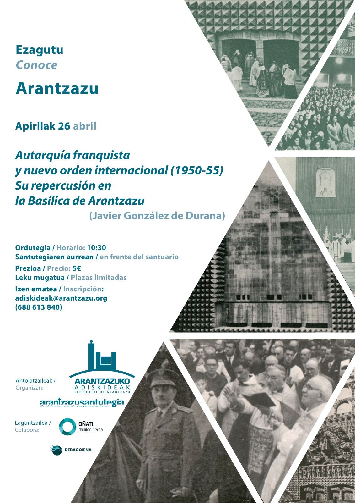 Cartel que anuncia la charla de este 26 de abril.