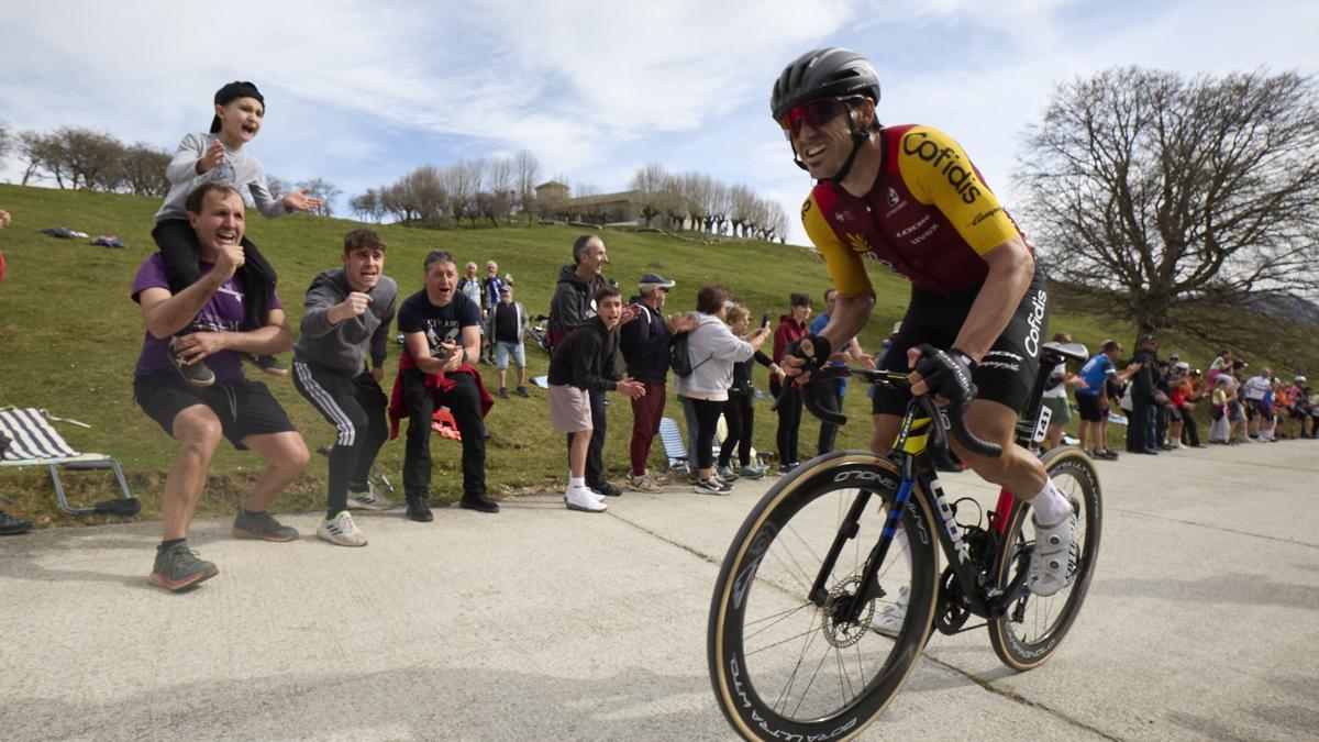 Ion Izagirre, durante la ascensión a San Miguel de Aralar.