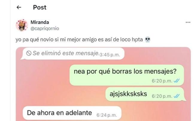 El post con el comienzo de la conversación.