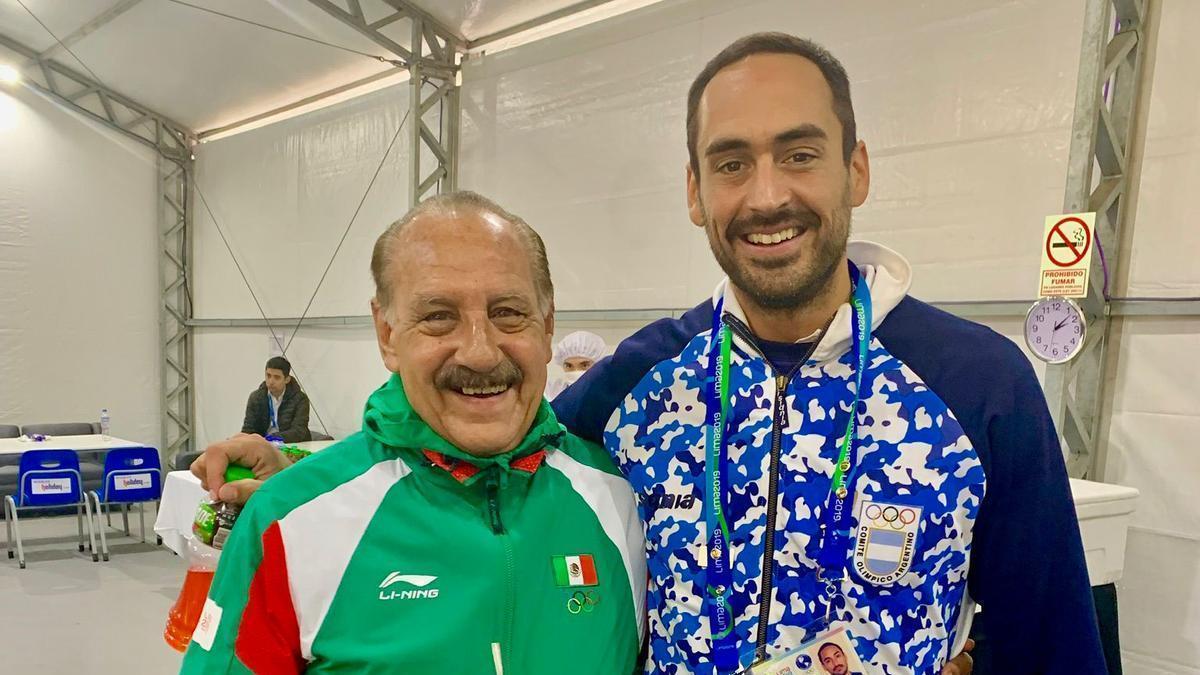 Jorge Utge, junto a Pablo Fusto en los Juegos Panamericanos de Lima 2019.