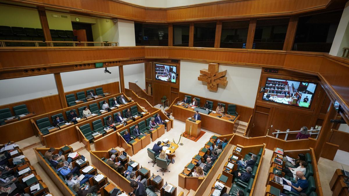Imagen del Pleno en el Parlamento Vasco.