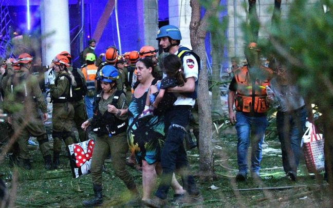 Ataque de Irán contra una ciudad israelí.