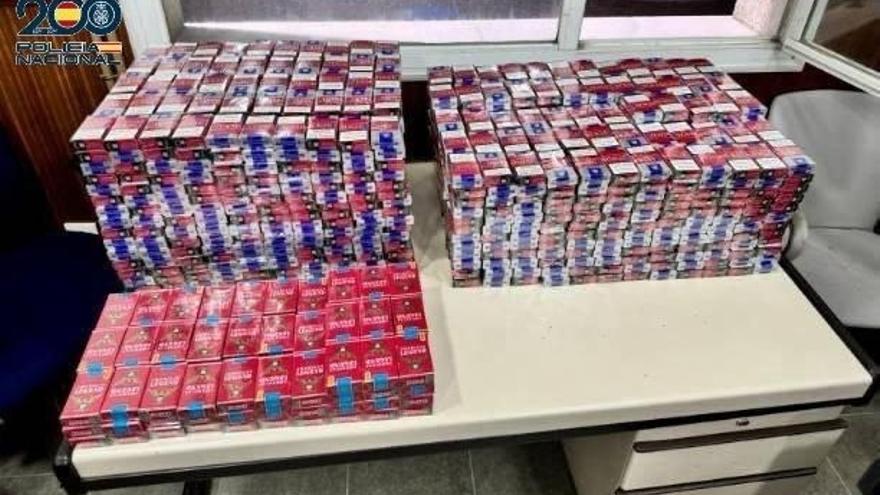 Tabaco incautado en la Estación Sur.