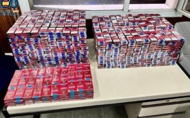 Tabaco incautado en la Estación Sur.