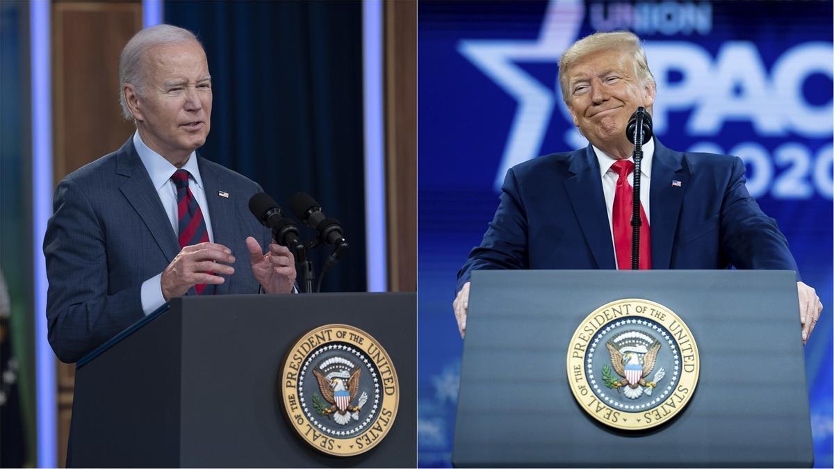 Los candidatos favoritos a las elecciones estadounidenses: el actual presidente, Joe Biden, y el expresidente Donald Trump.