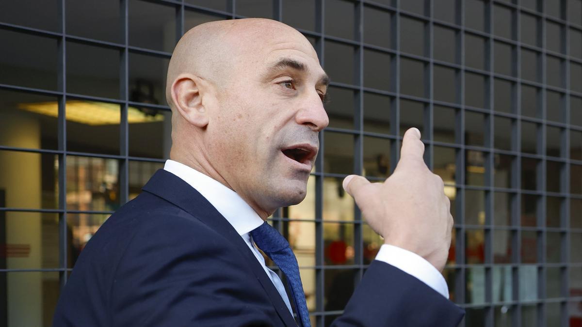 Luis Rubiales a su llegada a los juzgados para prestar declaración como investigado.
