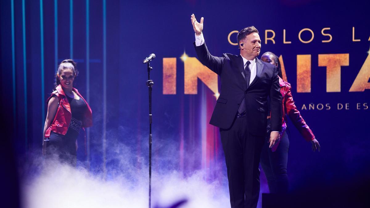 El humorista, actor y presentador Carlos Latre, durante el espectáculo ‘Carlos Latre, inimitable’.