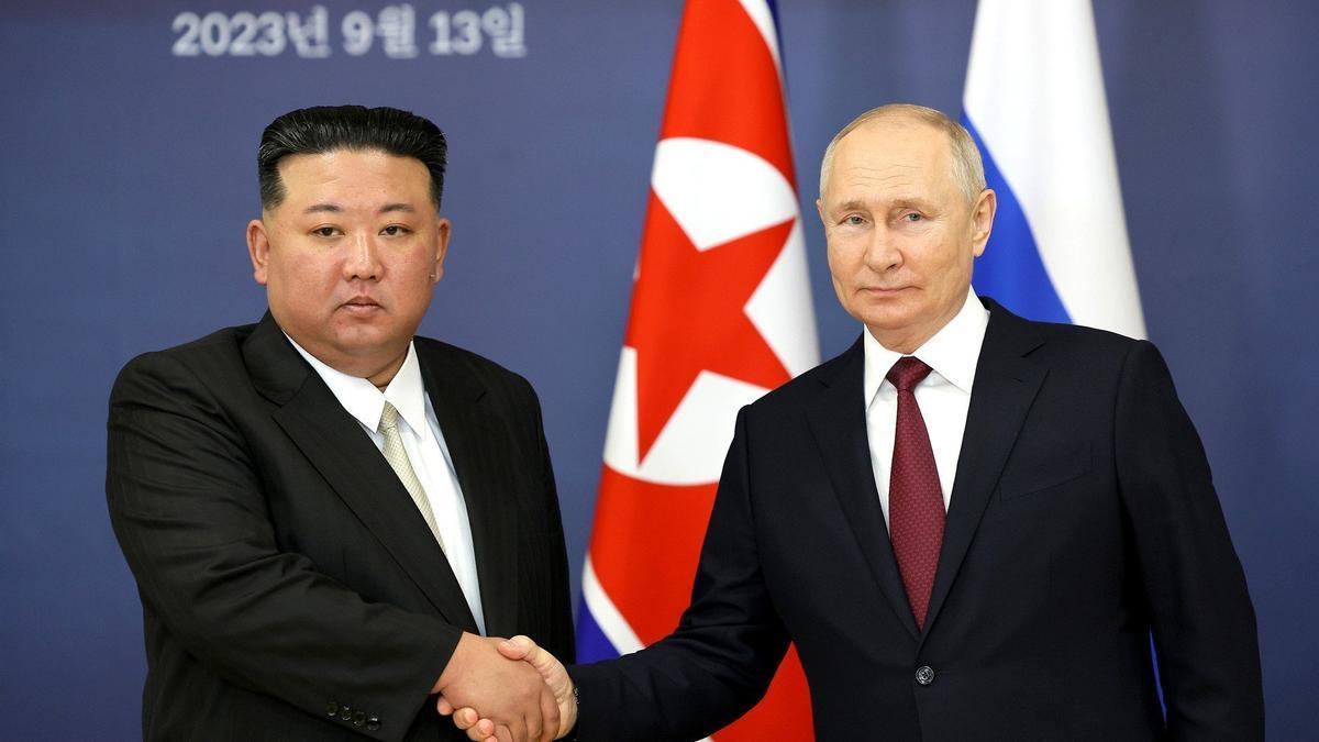 Putin, junto a Kim Jong-un en una imagen de archivo.