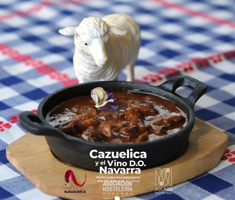 Cazuelica ganadora de la Semana de la Cazuelica y el Vino D.O. Navarra. Foto: Asociación de Hostelería y Turismo de Navarra