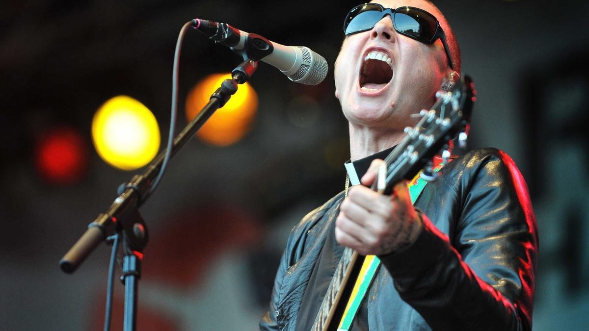 Sinéad O’Connor, en uno de sus conciertos.