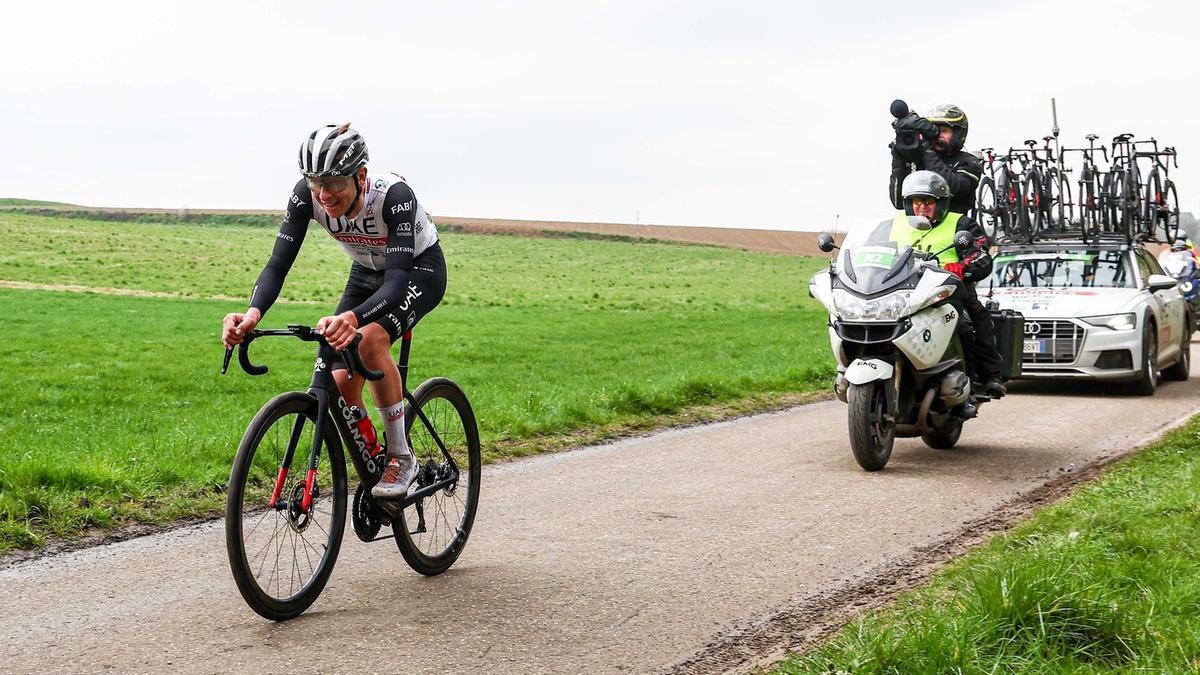 Tadej Pogacar, durante la Amstel Gold Race del domingo, en la que evidenció su enorme superioridad.