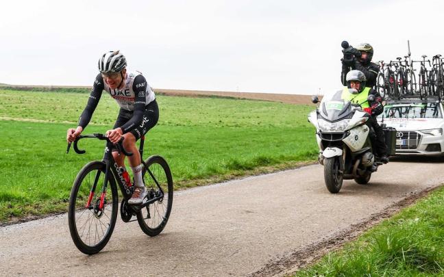 Tadej Pogacar, durante la Amstel Gold Race del domingo, en la que evidenció su enorme superioridad.