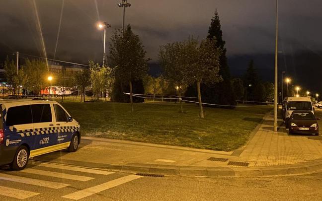 Zona ajardinada acordonada por la Policía Municipal. Zona ajardinada acordonada por la Policía Municipal.