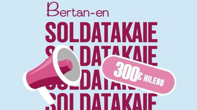 Cartel anunciador del sorteo organizado por los comerciantes de Azpeitia.