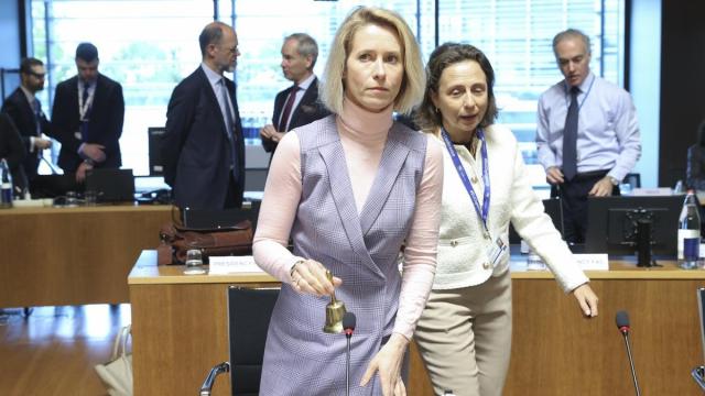 Kaja Kallas, alta representante de la UE para Asuntos Exteriores y Política de Seguridad, da inicio al Consejo de Asuntos Exteriores de la UE.