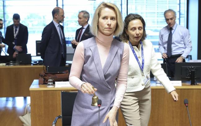 Kaja Kallas, alta representante de la UE para Asuntos Exteriores y Política de Seguridad, da inicio al Consejo de Asuntos Exteriores de la UE.