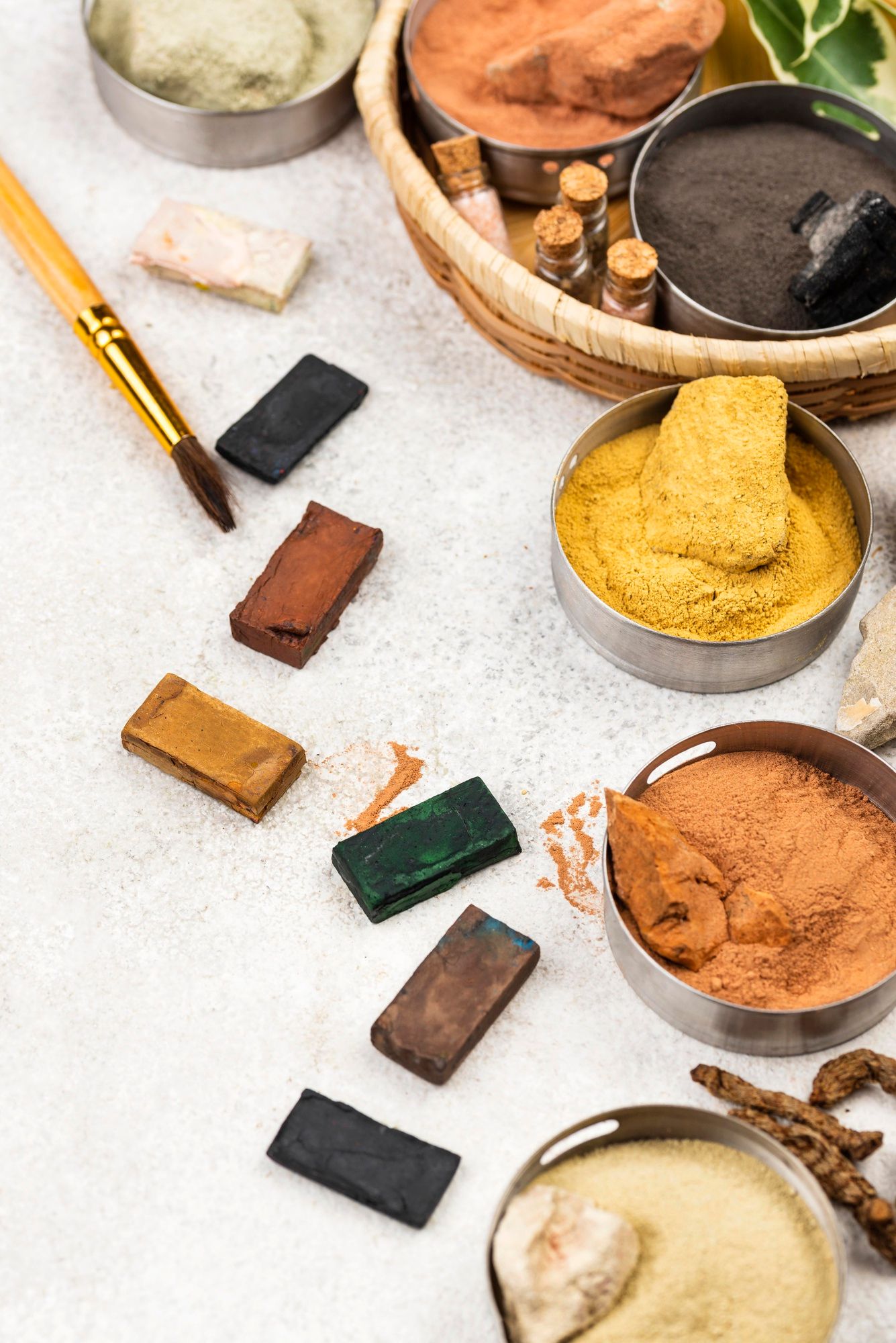 Sustancias naturales para preparar barros capilares.