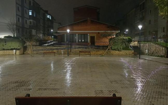 Plaza Ganbo, con la nueva iluminación