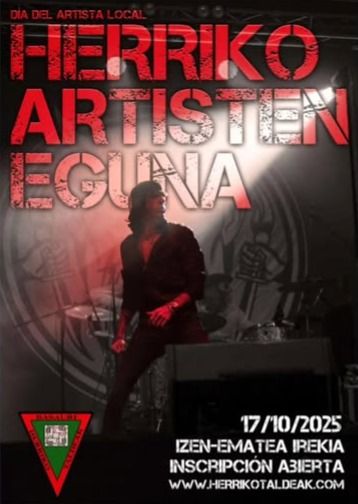 El Día del artista local de las próximas fiestas de Basauri será el 17 de octubre