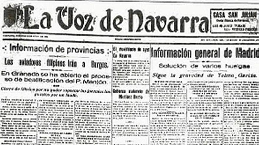 El 19 de julio de 1936 ‘La Voz de Navarra’ sale a la calle por última vez.