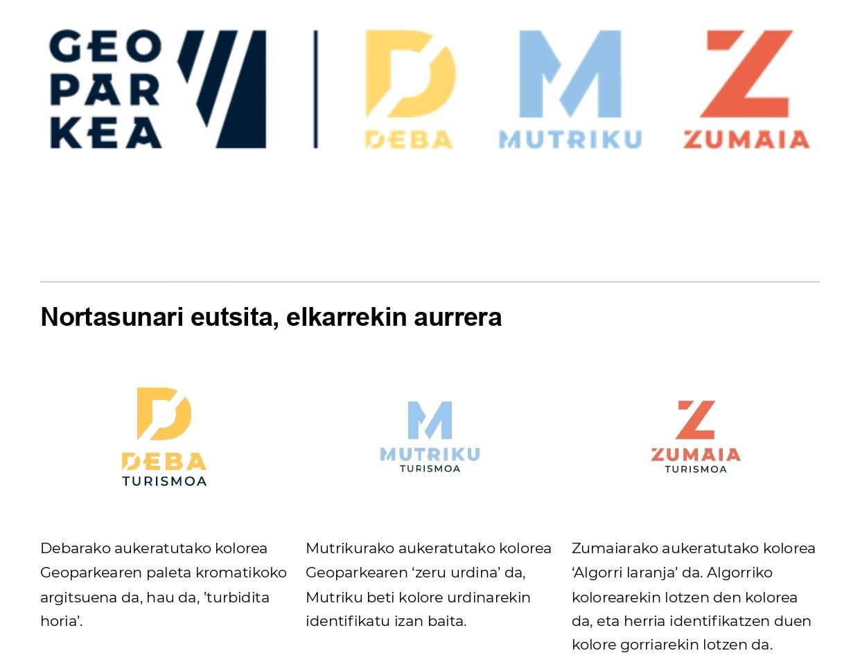 Nueva imagen unificada del Geoparque de la Costa Vasca.