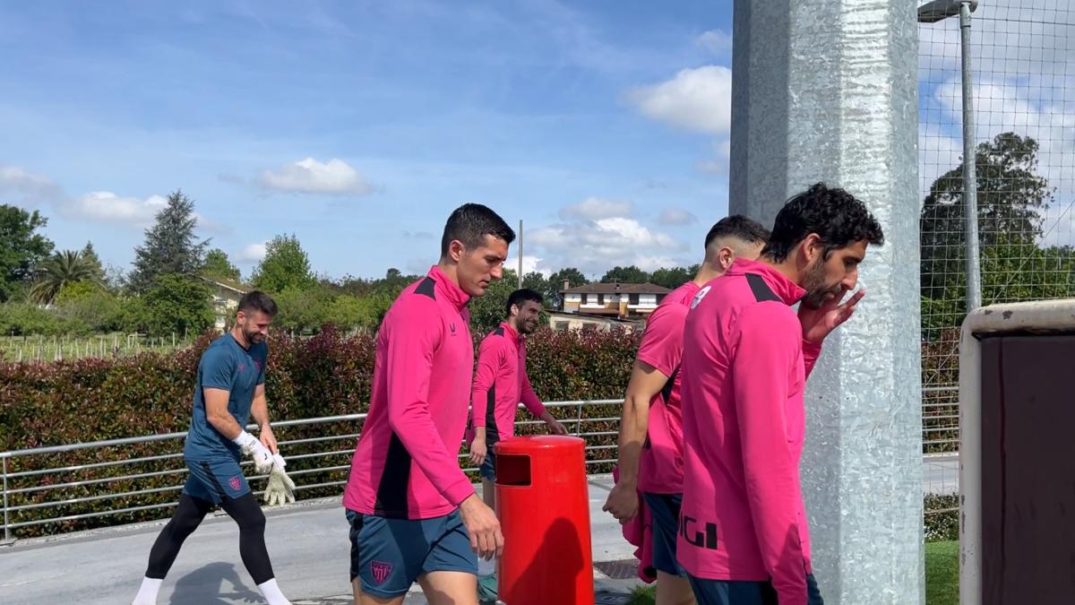 Imagen del entrenamiento de hoy en Lezama