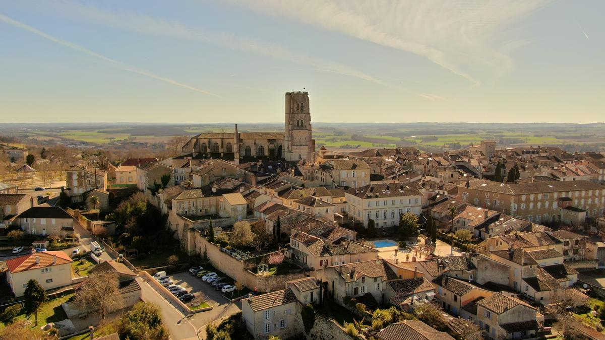 Panorámica aérea de Lectoure.