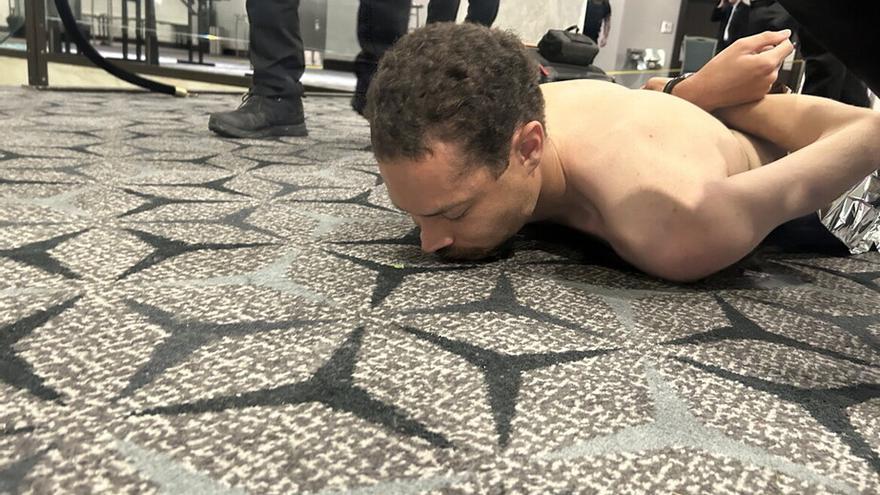 Allen en el momento de su detención en el hotel Hilton de Washington.