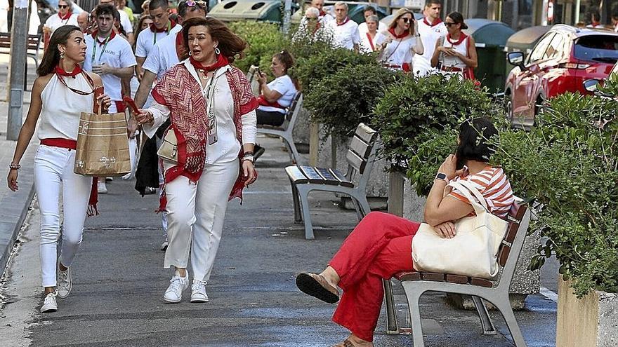 Ambiente tranquillo en la calle Amaya.