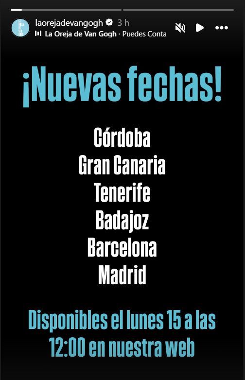 Nuevas fechas en la gira de 'LODVG'