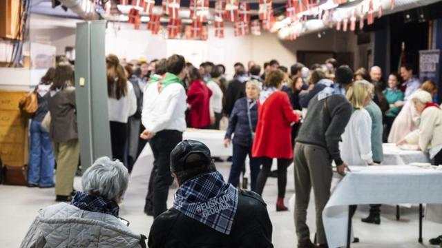 Imagen de la celebración de la reunión de la diáspora en la Eskual Etxea de París