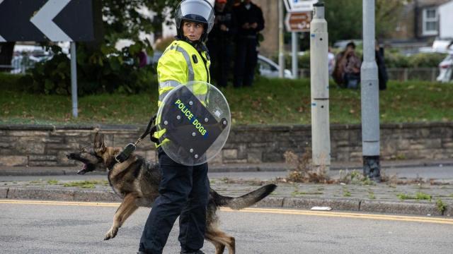 Policía británica.