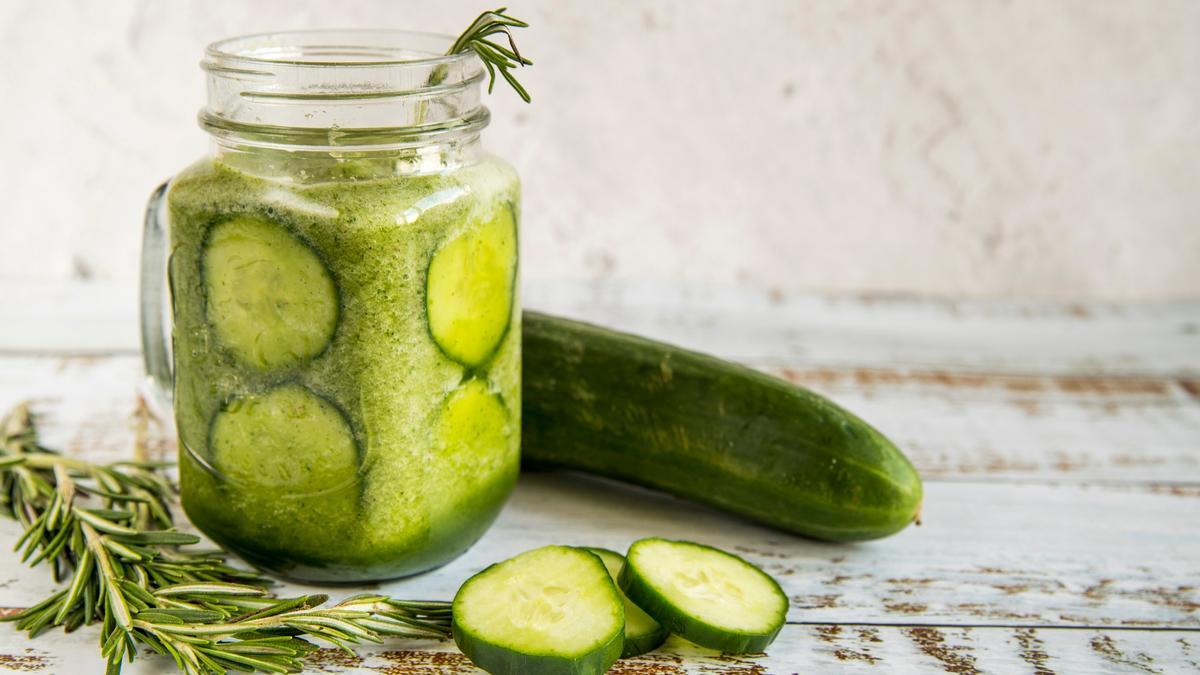 Un batido de pepino,
